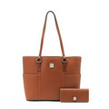 Dooney & Bourke Pebble Grain Helena & Wallet Set - Caramel